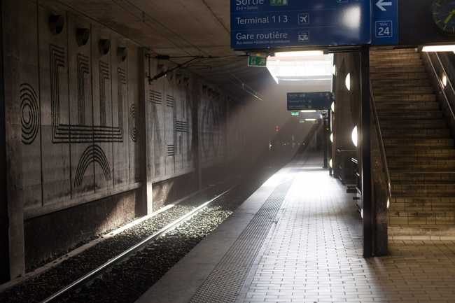 Empty Train Station